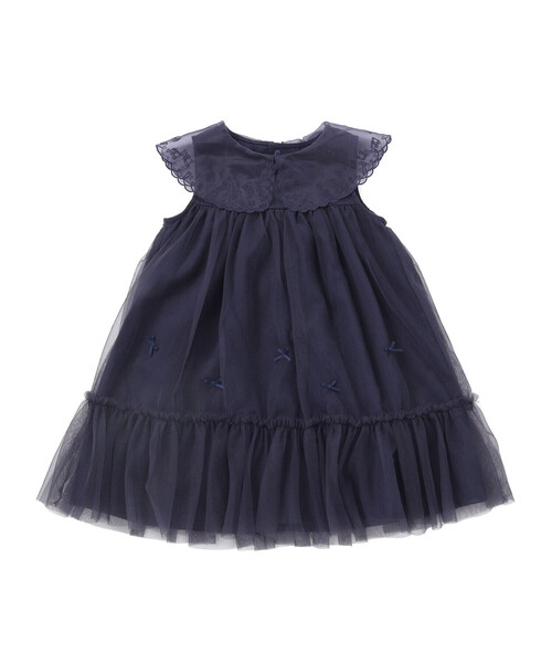 SLAP SLIP(スラップスリップ)の「ハート音符刺しゅうオーガンジービッグカラーワンピース(80~130cm)(ワンピース・キッズ・ネイビー/パープル・100cm/90cm/80cm/110cm/130cm/120cm)」の13枚目の写真