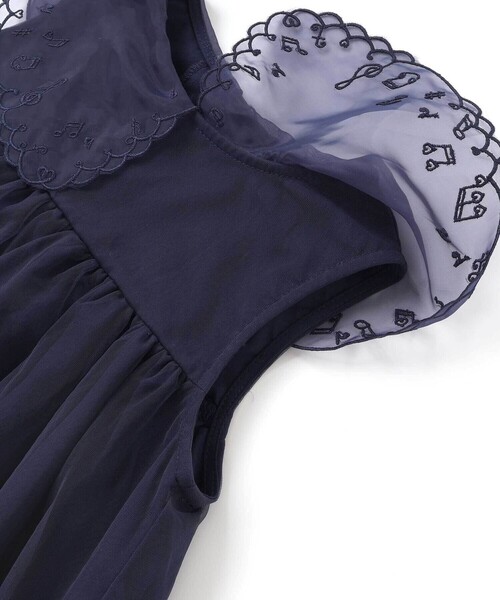 SLAP SLIP(スラップスリップ)の「ハート音符刺しゅうオーガンジービッグカラーワンピース(80~130cm)(ワンピース・キッズ・ネイビー/パープル・100cm/90cm/80cm/110cm/130cm/120cm)」の17枚目の写真