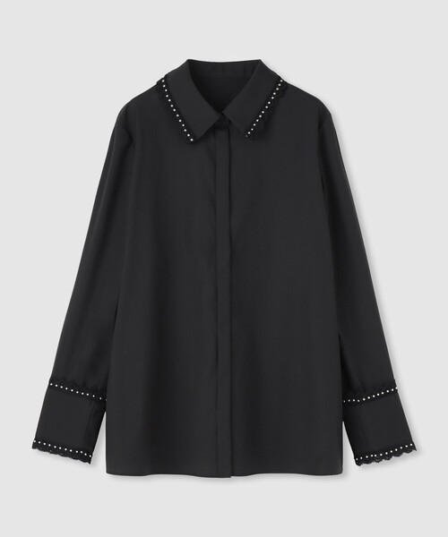 【新品タグ付】LOULOU WILLOUGHBY レーストリミングシャツ LOULOU WILLOUGHBY】レーストリミングシャツ|allureville OFFICIAL