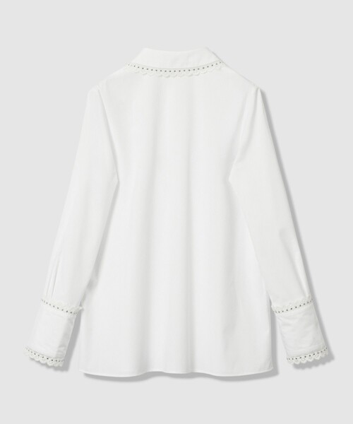 【新品タグ付】LOULOU WILLOUGHBY レーストリミングシャツ LOULOU WILLOUGHBY】レーストリミングシャツ（シャツ/ブラウス