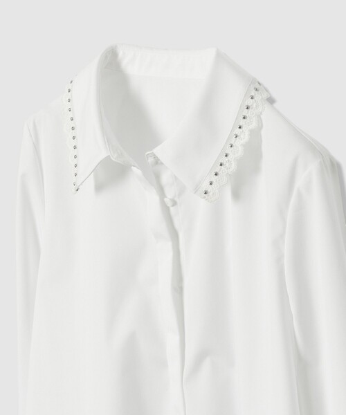LOULOU WILLOUGHBY】レーストリミングシャツ（シャツ/ブラウス