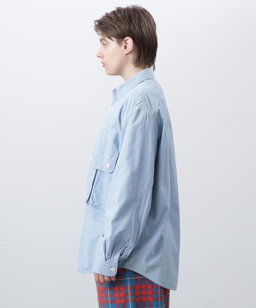 MANASTASH（マナスタッシュ）の「MANASTASH/マナスタッシュ　CARGO POCKET WORK SHIRTS/カーゴポケットワークシャツ（シャツ/ブラウス・メンズ・ホワイト系2/その他35/ブラック・S/M/L）」の9枚目の写真