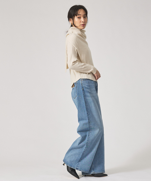 qualite（カリテ）の「【YANUK】KATE (Loose Buggy) ワイドデニム（デニムパンツ・レディース・グレー・36/34）」の20枚目の写真