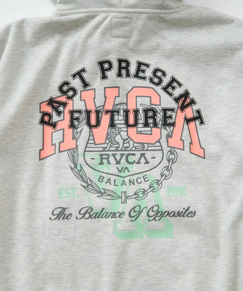 RVCA（ルーカ）の「RVCA メンズ WRWB TEST PRINT HD パーカー 【2025年秋冬モデル】/ルーカバックプリントプルオーバーパーカー（パーカー・メンズ・グレー系その他/グレー系その他2/ブラック・X-LARGE/LARGE/MEDIUM/SMALL）」の7枚目の写真