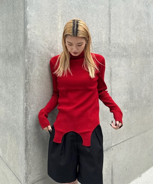 BEST TOUCH GARTER DETAIL KNIT TOP（ニット/セーター）｜Ameri