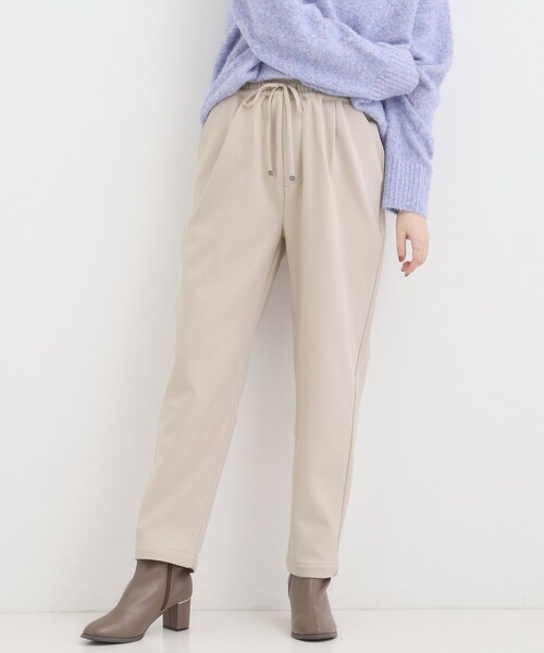 SHOO・LA・RUE(シューラルー)の「【S-LL/股上深め】裏起毛スマートイージーパンツ(その他パンツ・レディース・チャコールグレー/モスグリーン/グレー/レッド系1/ブラック・10/04/03/02/01)」の3枚目の写真