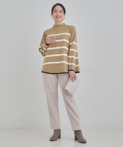 SHOO・LA・RUE(シューラルー)の「【S-LL/股上深め】裏起毛スマートイージーパンツ(その他パンツ・レディース・チャコールグレー/モスグリーン/グレー/レッド系1/ブラック・10/04/03/02/01)」の10枚目の写真