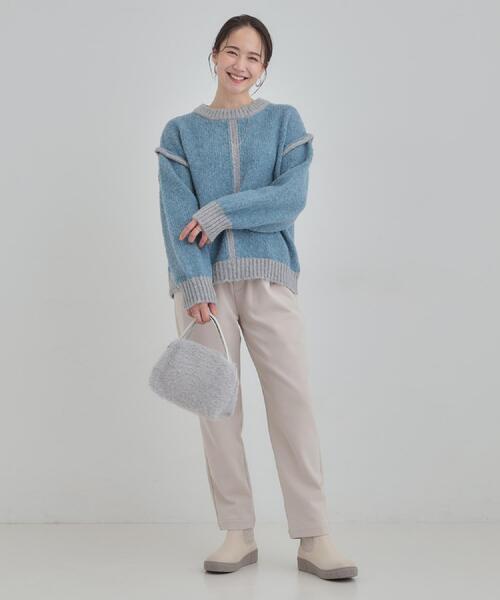 SHOO・LA・RUE(シューラルー)の「【S-LL/股上深め】裏起毛スマートイージーパンツ(その他パンツ・レディース・チャコールグレー/モスグリーン/グレー/レッド系1/ブラック・10/04/03/02/01)」の12枚目の写真