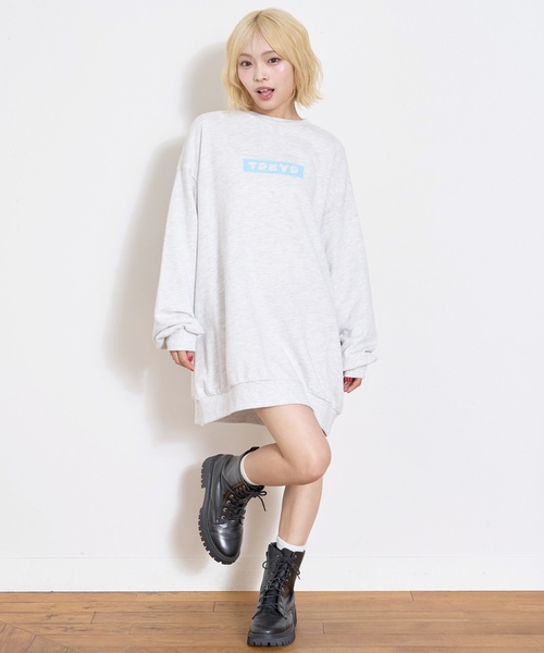 LOVETOXIC（ラブトキシック）の「フォトバックプリントプルワンピース（ワンピース・キッズ・ブラック/トップグレー/ホワイト系その他/チャコール・L:160cm/S:140cm/M:150cm/130cm）」の13枚目の写真