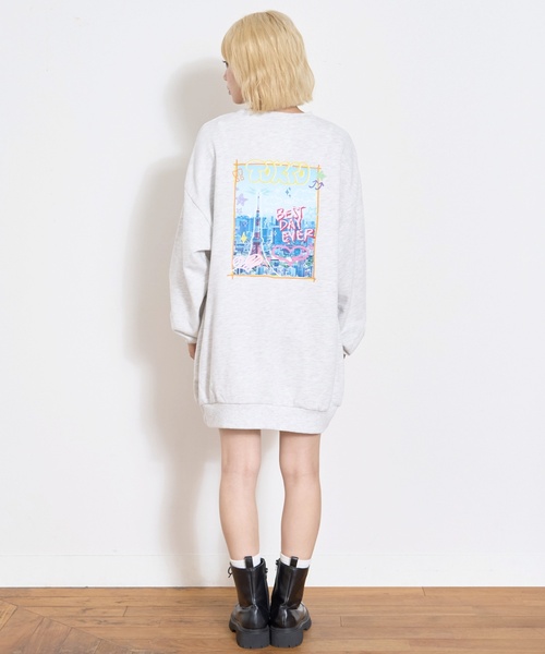 LOVETOXIC（ラブトキシック）の「フォトバックプリントプルワンピース（ワンピース・キッズ・ブラック/トップグレー/ホワイト系その他/チャコール・L:160cm/S:140cm/M:150cm/130cm）」の15枚目の写真