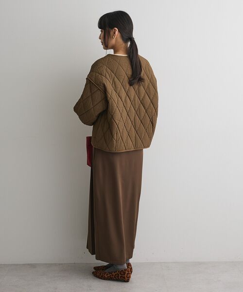 CRAFT STANDARD BOUTIQUE（クラフトスタンダードブティック）の「キルティングパイピングブルゾン◆（ミリタリージャケット・レディース・アイボリー/カーキ・FREE）」の11枚目の写真