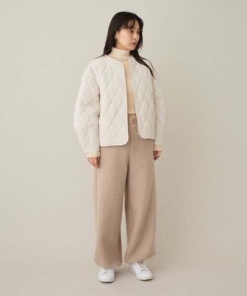 CRAFT STANDARD BOUTIQUE（クラフトスタンダードブティック）の「キルティングパイピングブルゾン◆（ミリタリージャケット・レディース・アイボリー/カーキ・FREE）」の19枚目の写真