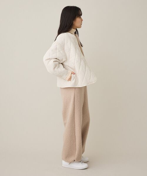 CRAFT STANDARD BOUTIQUE（クラフトスタンダードブティック）の「キルティングパイピングブルゾン◆（ミリタリージャケット・レディース・アイボリー/カーキ・FREE）」の21枚目の写真