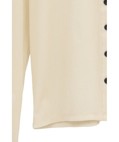 CLANE（クラネ）の「【CLANE/クラネ】TULLE FLOCKY POLO SHIRTS/チュールフロッキーポロシャツ/カットソー（Tシャツ/カットソー・レディース・アイボリー/グリーン/ブラック・1）」の7枚目の写真