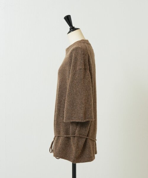 BEARDSLEY(ビアズリー)の「《UMARMUNG》ハーフスリーブニット(ニット/セーター・レディース・グレー/ブラウン・MEDIUM)」の6枚目の写真