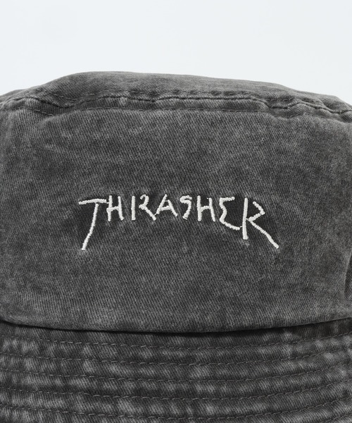 THRASHER（スラッシャー）の「THRASHER 手描きロゴ バケットハット HAT 帽子 男女兼用（ハット・メンズ・ピンク/パープル/ホワイト・FREE）」の21枚目の写真