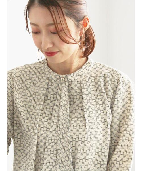 Te chichi（テチチ）の「パターンアソートボウタイブラウス（シャツ/ブラウス・レディース・オフホワイト/チャコールグレー/グレー/グリーン・F）」の8枚目の写真