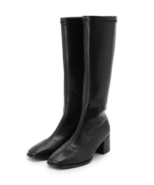 ESPERANZA（エスペランサ）の「スクエアロングブーツ レイン対応（ブーツ・レディース・アイボリー/ブラック・S/M/L/LL）」の14枚目の写真