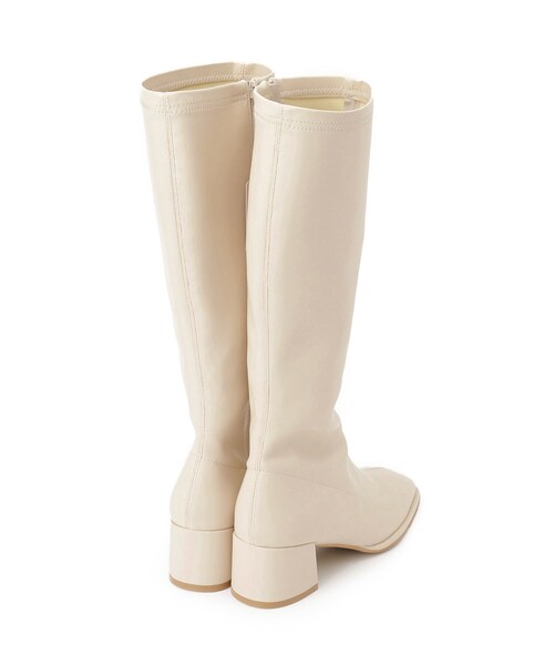 ESPERANZA（エスペランサ）の「スクエアロングブーツ レイン対応（ブーツ・レディース・アイボリー/ブラック・S/M/L/LL）」の8枚目の写真