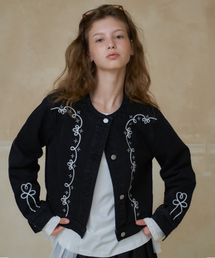 RONRON（ロンロン）の「NEEDLEWORK WESTERN DENIM JACKET BLACK（デニムジャケット）」
