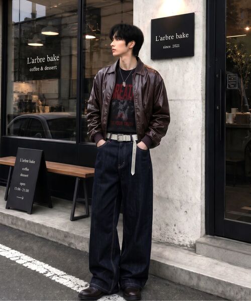AGOD(エージーオーディー)の「イージーワイドデニムパンツ【生地】(デニムパンツ・レディース・その他・SMALL/LARGE/X-LARGE/X-SMALL/MEDIUM)」の9枚目の写真