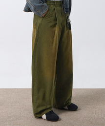 DIMITRI BLACK（ディミトリブラック）の「ワイドカーペンターニットパンツ_オリーブ（その他パンツ）」