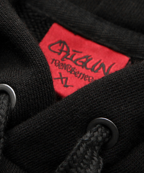 CRIGUN（クリガン）の「エフェクトグラフィックス フードパーカー ブラック（パーカー・レディース・ブラック・LARGE/X-LARGE/XX-LARGE/MEDIUM）」の6枚目の写真