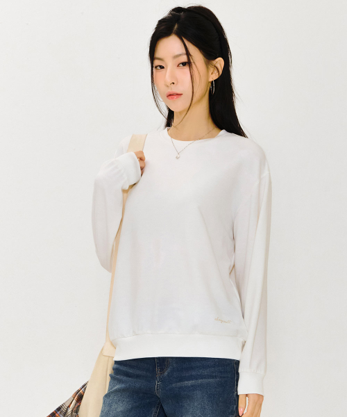 CHASECULT(チェイスカルト)の「レディースエッセンシャルデイリースウェットシャツ-アイボリー(スウェット・レディース・オートミール・85/90)」の5枚目の写真