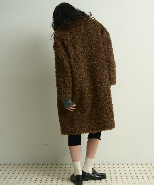 Lutim by u（ルチバイユー）の「Poodle boa overcoat / プードルボアオーバーコート（カバーオール・レディース・ナチュラル/ブラウン・FREE）」の12枚目の写真