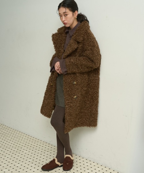 Lutim by u（ルチバイユー）の「Poodle boa overcoat / プードルボアオーバーコート（カバーオール・レディース・ナチュラル/ブラウン・FREE）」の16枚目の写真