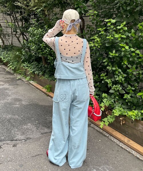 HELLO.SANFRANCISCO(ハローサンフランシスコ)の「【HELLO.SANFRANCISCO/ハローサンフランシスコ】マルチウェイ落書きコーデュロイ配色ステッチサロペット(サロペット/オーバーオール・レディース・ベージュ/キャメル/サックスブルー・ONE SIZE)」の18枚目の写真