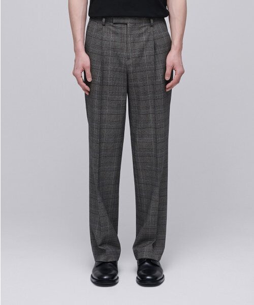 MUSINSA STANDARD（ムシンサスタンダード）の「グレンチェックワイドヒドンバンディングスラックス[ブラウン]（スラックス・メンズ・その他・42/32/30/31/26/27/28/29）」の2枚目の写真