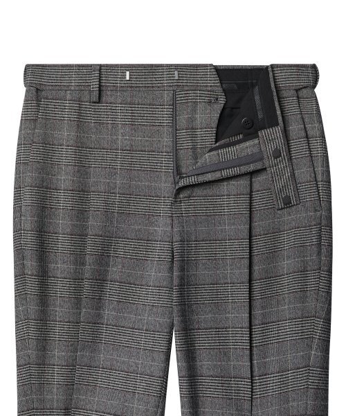 MUSINSA STANDARD（ムシンサスタンダード）の「グレンチェックワイドヒドンバンディングスラックス[ブラウン]（スラックス・メンズ・その他・42/32/30/31/26/27/28/29）」の4枚目の写真