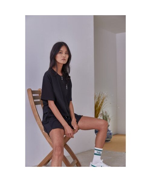 THE GREEN LAB（ザグリーンラボ）の「エッセンシャルクロップ半袖Tシャツ[ブラック]（Tシャツ/カットソー・レディース・その他・FREE）」の4枚目の写真
