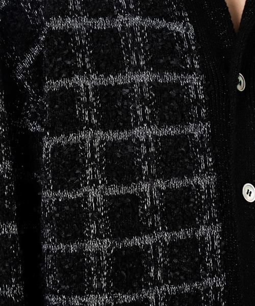 RAME TWEED KNIT L/S SHIRT / ラメツイードニットシャツ（ニット