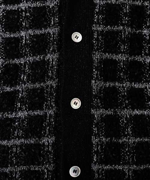 RAME TWEED KNIT L/S SHIRT / ラメツイードニットシャツ（ニット