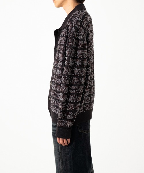 RAME TWEED KNIT L/S SHIRT / ラメツイードニットシャツ（ニット