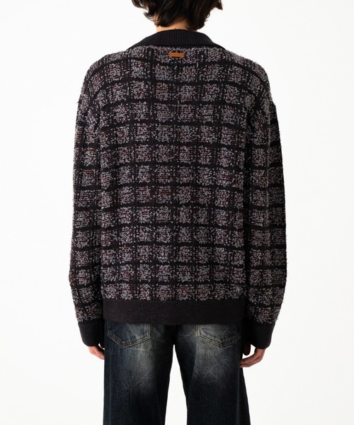 RAME TWEED KNIT L/S SHIRT / ラメツイードニットシャツ（ニット