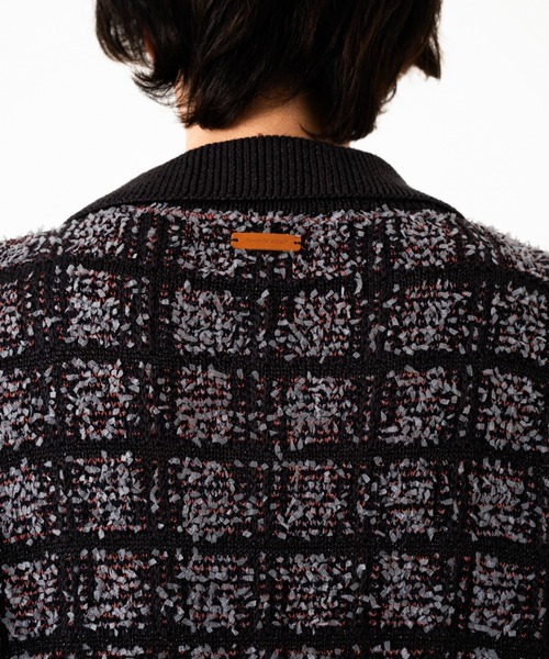 RAME TWEED KNIT L/S SHIRT / ラメツイードニットシャツ（ニット