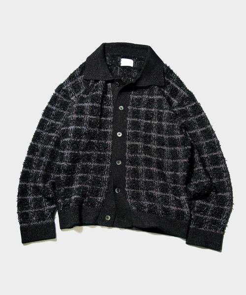 RAME TWEED KNIT L/S SHIRT / ラメツイードニットシャツ（ニット