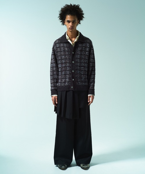 RAME TWEED KNIT L/S SHIRT / ラメツイードニットシャツ（ニット