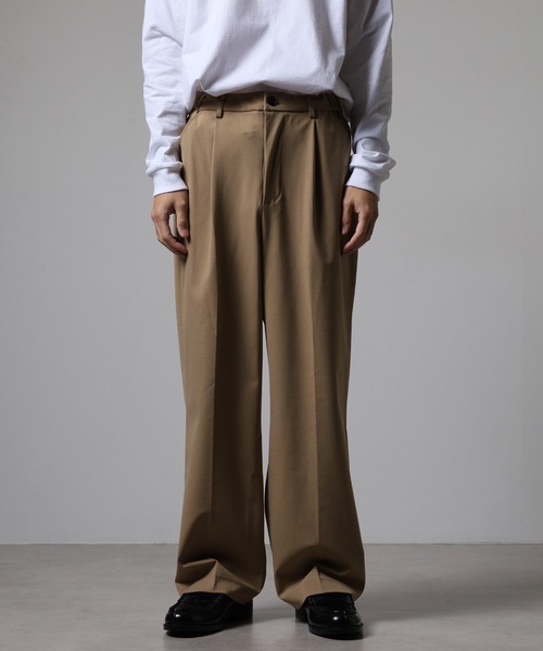 OMNES（オムネス）の「TRストレッチタックワイドパンツ（スラックス・メンズ・ベージュ/ピンクベージュ・L/M）」の19枚目の写真