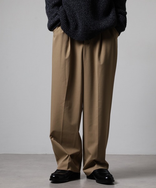 OMNES（オムネス）の「TRストレッチタックワイドパンツ（スラックス・メンズ・ベージュ/ピンクベージュ・L/M）」の10枚目の写真