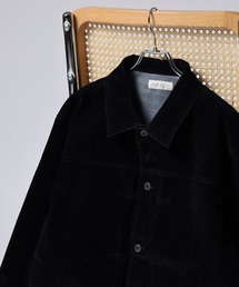 many men many mind（メニーメンメニーマインド）の「MANYMENMANYMINDS フロッキー加工デニム/PUコーティング加工デニム/トラッカーJKT（デニムジャケット）」