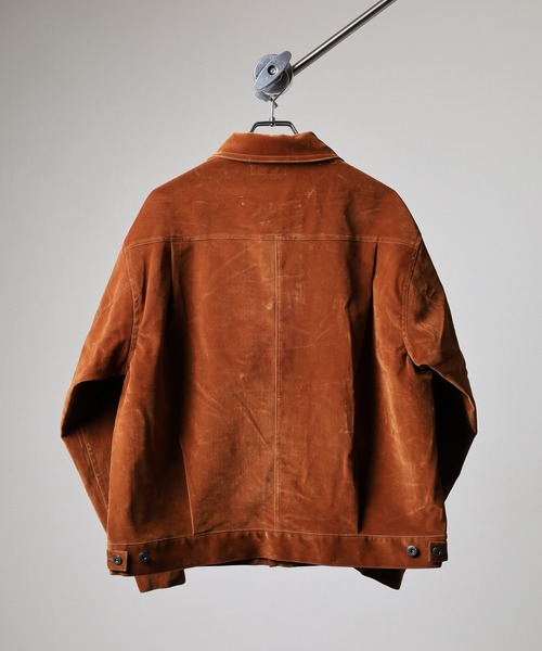 many men many mind(メニーメンメニーマインド)の「MANYMENMANYMINDS フロッキー加工デニム/PUコーティング加工デニム/トラッカーJKT(デニムジャケット・メンズ・ブラック系1/ブラウン系/ブラック系2・M/L)」の10枚目の写真