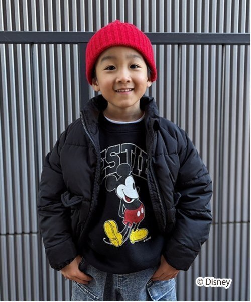 GLAZOS（グラソス）の「【SKIT0LY】【DISNEY】裏起毛 ・＜ミッキーマウス＆ミニーマウス＞ プリントトレーナー（スウェット・キッズ・ライトブルー/レッド・100cm/110cm/120cm/130cm/140cm）」の2枚目の写真