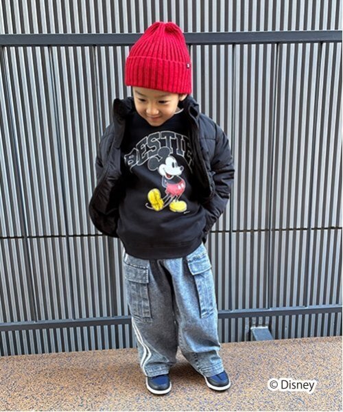 GLAZOS（グラソス）の「【SKIT0LY】【DISNEY】裏起毛 ・＜ミッキーマウス＆ミニーマウス＞ プリントトレーナー（スウェット・キッズ・ライトブルー/レッド・100cm/110cm/120cm/130cm/140cm）」の3枚目の写真