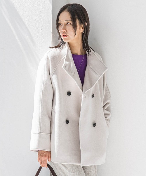 LAUTREAMONT（ロートレアモン）の「プレミアムウールカシミヤショートコート（その他アウター・レディース・キャメル/ブラック/ベージュ・7号/9号）」の2枚目の写真