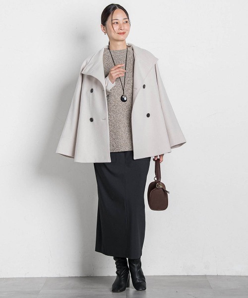 LAUTREAMONT（ロートレアモン）の「プレミアムウールカシミヤショートコート（その他アウター・レディース・キャメル/ブラック/ベージュ・7号/9号）」の9枚目の写真