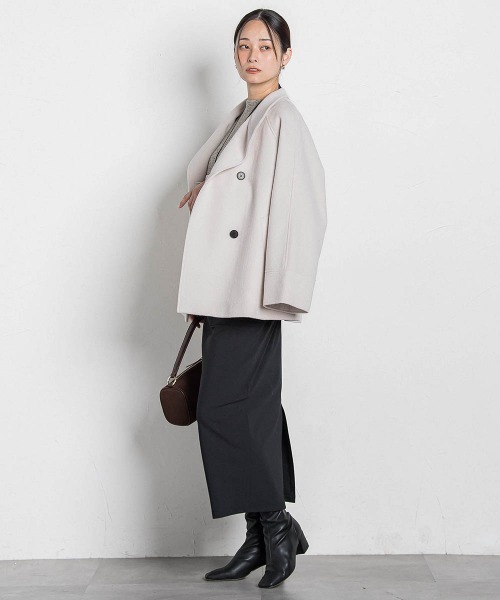 LAUTREAMONT（ロートレアモン）の「プレミアムウールカシミヤショートコート（その他アウター・レディース・キャメル/ブラック/ベージュ・7号/9号）」の10枚目の写真